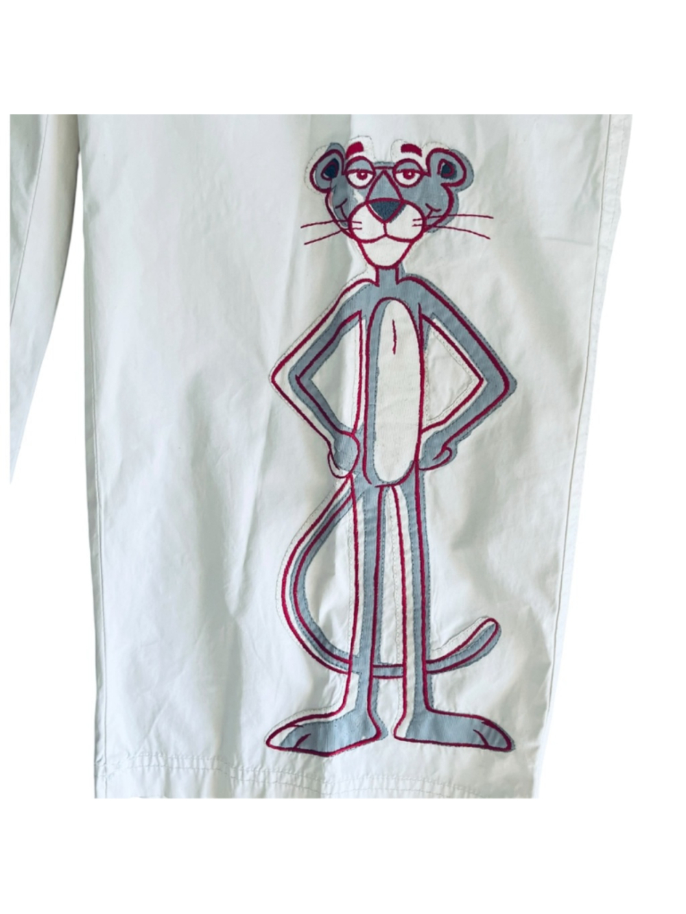 Iceberg VINTAGE White PINK PANTHER Capri Pants Graphic S